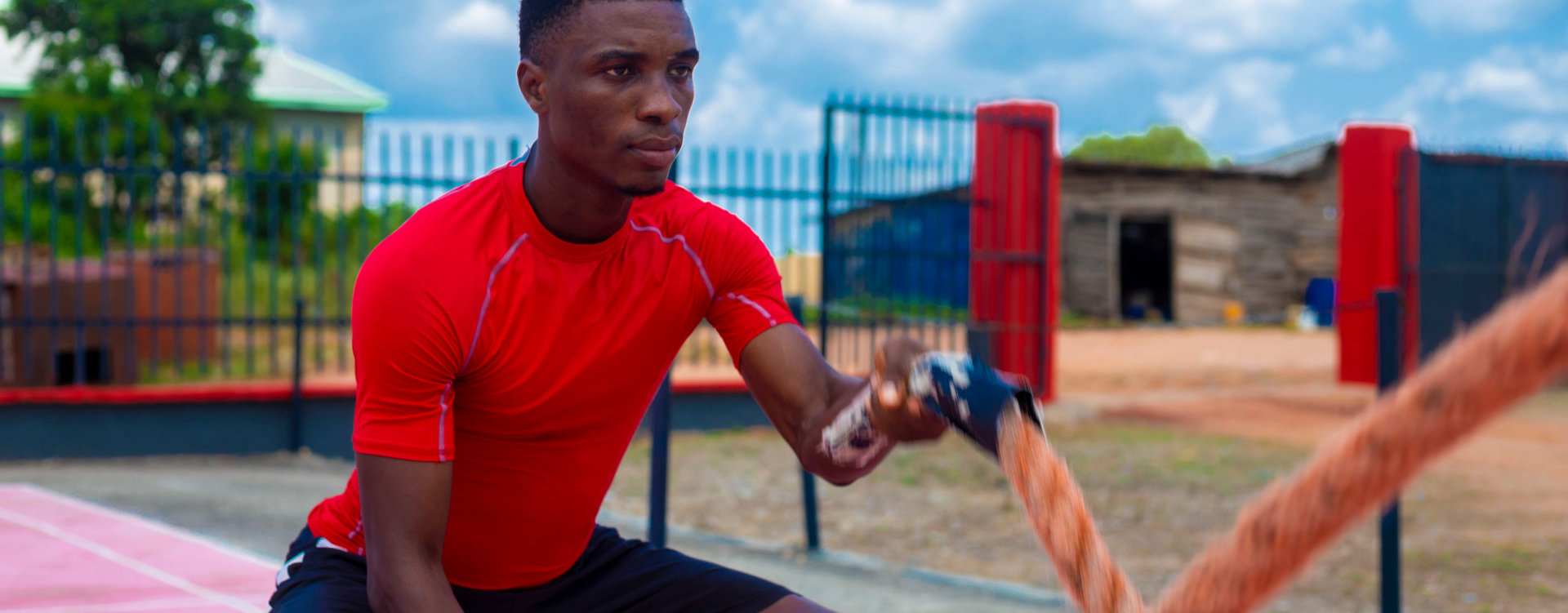african man working out