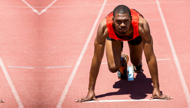 man runner athlete training