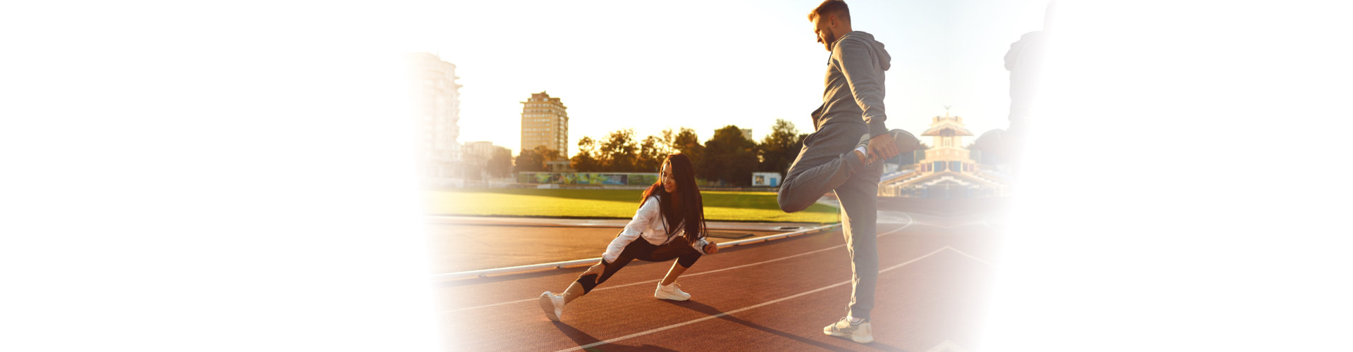 woman athlete trained by coach